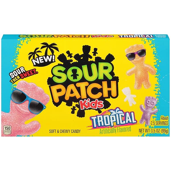 SOUR PATCH KIDS TROPICAL SOFT & CHEWY GUMMY...