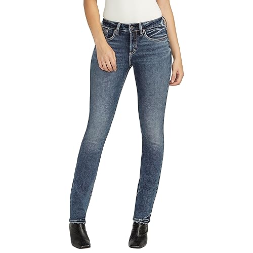 Silver Jeans Co. Suki Mid Rise Curvy Fit Straight Leg Jeans