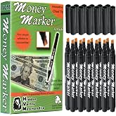 Counterfeit Money Detector Pen (12 Counterfeit Pens) | Detect Fake Bills | Money Marker Bill Detector Pen with Upgraded Chisel Tip | Universal False Currency Checker Pack