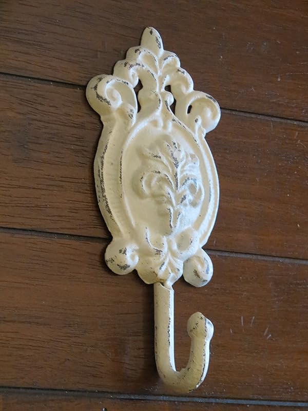 Single Wall Hook / Shabby Chic Ornate Cast Iron Hook /Metal Key Hook /Bathroom Towel