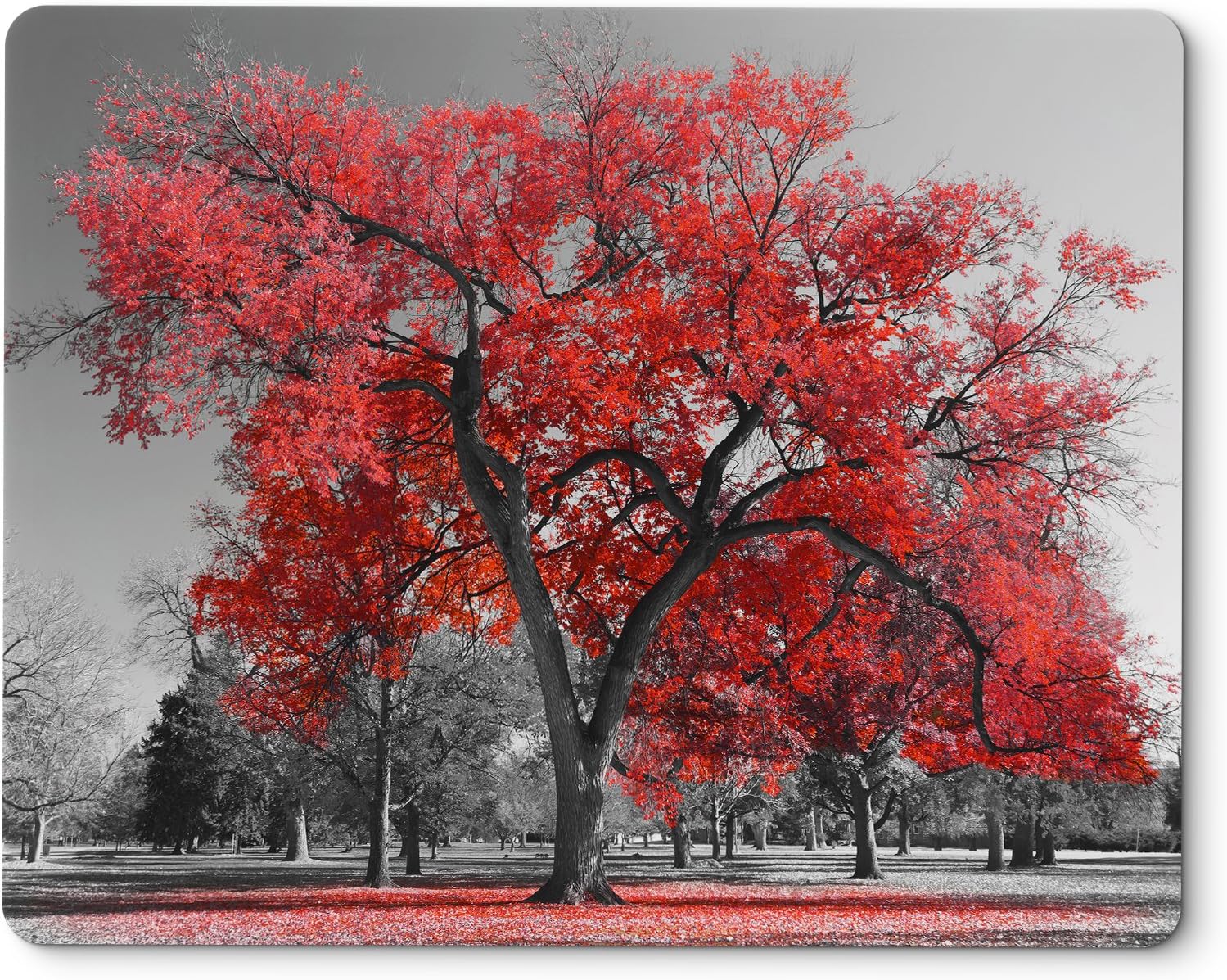 Cheap Mouse Pads（9.85*7.87*0.1in） Personalised Mouse Mats For Computers Big Red Tree