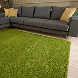 THE RUGS Living Room Rug Shaggy 30mm 120x170 cm Green view 7