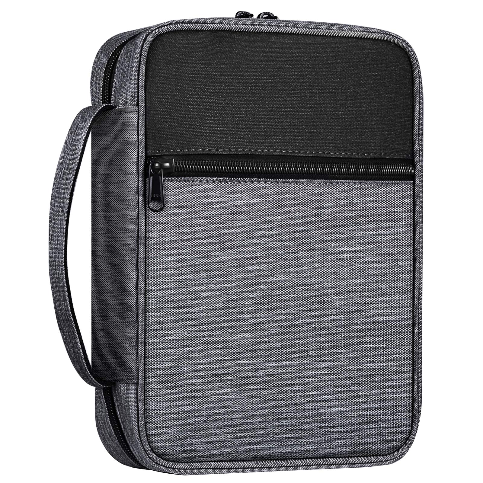 FINPAC Bible Cover, Slashproof Carrying Book Case Church Bag Bible Protective with Handle and Zippered Pocket for Standard Size Bible, for Mother Father Girls Boys Women Men, — image 1