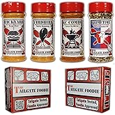 The Tailgate Foodie Grilling Classics Seasoning and Rub Kit | 4-Pack Gift Box | Ultimate Cooking Gift Set | All-Purpose Cooking Kit for Smoking, BBQ, and Grilling | Small Business | Made in America | Great for Christmas Gifting