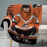 Sleep Squad Philadelphia Flyers Gritty 60 x 80 Raschel Plush Blanket an NHL Mascot Super-Soft Throw