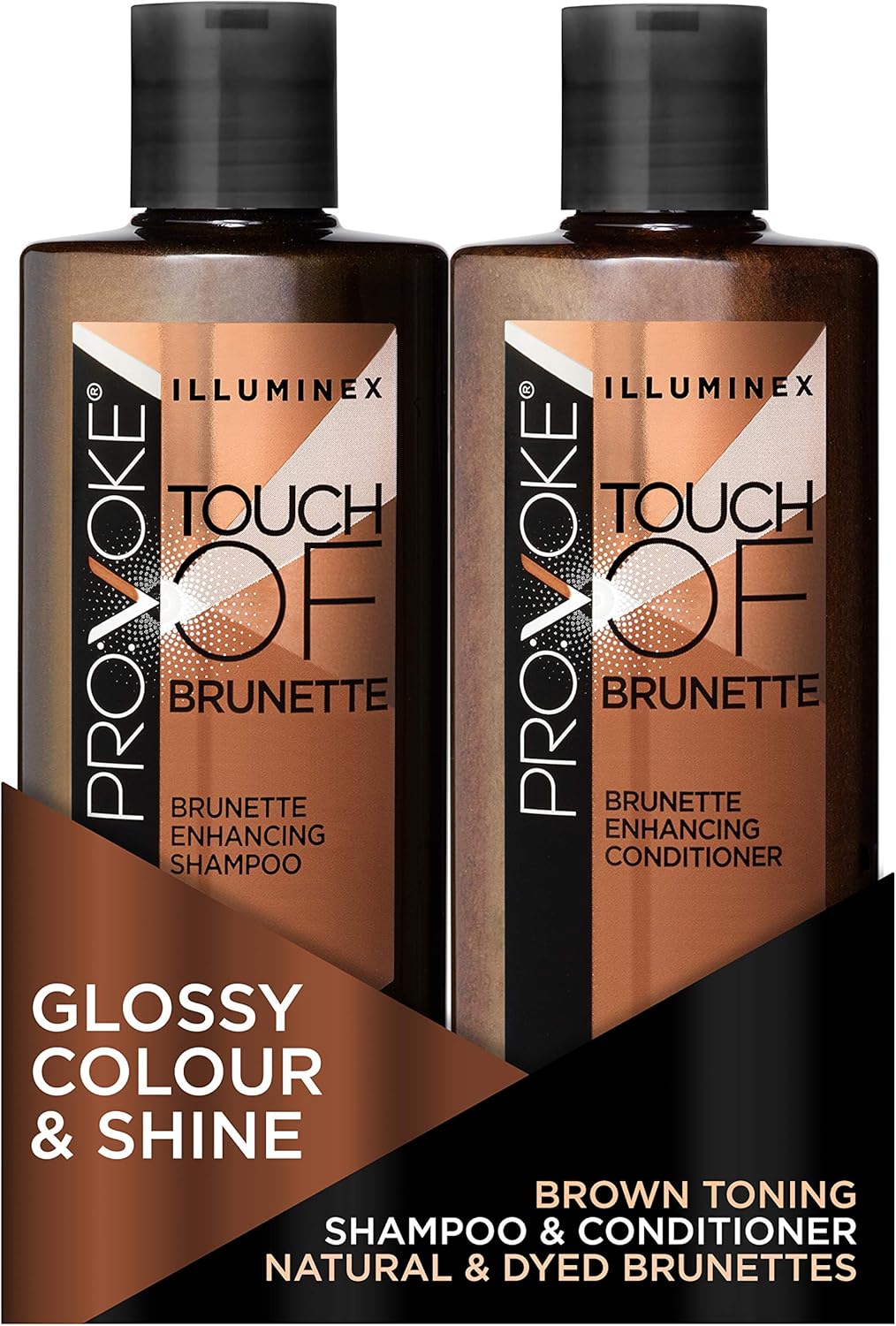 Pro Voke Illuminex Touch Of Brunette Brunette Enhancing Shampoo And Conditioner Duo Pack 200 Ml Amazon Co Uk Beauty