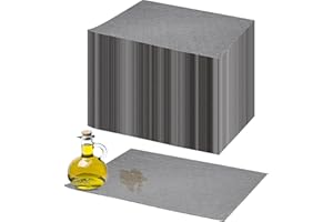 100 Pack Oil Absorbent Pads, Single Weight Dimpled Pad, Oil Absorbing Sheets,Oil Spill Mat for Protecting Home Garage Basemen