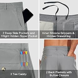 JWM Mens 7" Stretch Golf Shorts - Lightweight