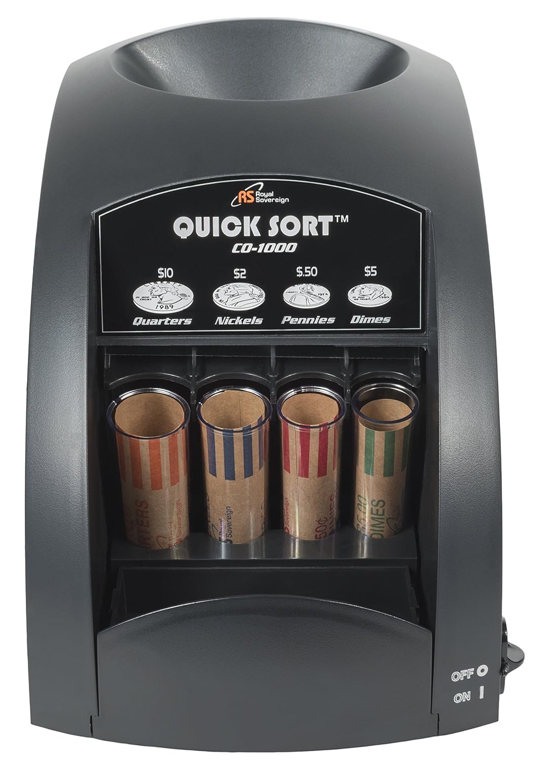 Amazon.com : Royal Sovereign Electric Coin Sorter, Patented Anti-Jam  Technology, 1 Row of Coin Sorting (CO-1000) : Coin Sorters And Counters :  Office ...