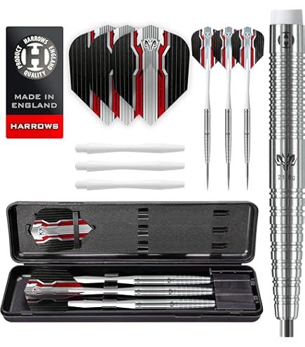 Harrows Predator 90% Tungsten Soft Tip Darts Set - 18g and 20g - Includes Ultra Traction Grip, Supergrip Fusion Shafts, Prime Flights & Travel Case (20G
