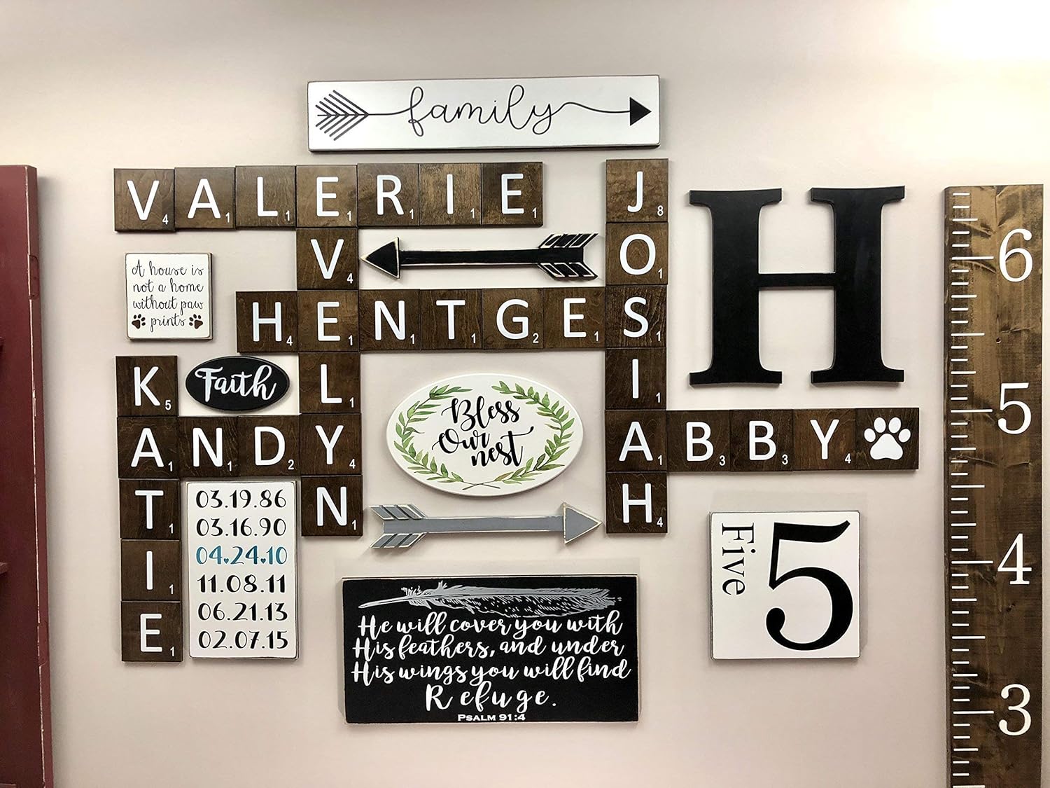 Amazon Com Scrabble Tiles Wall Art 5in X 5in Handmade