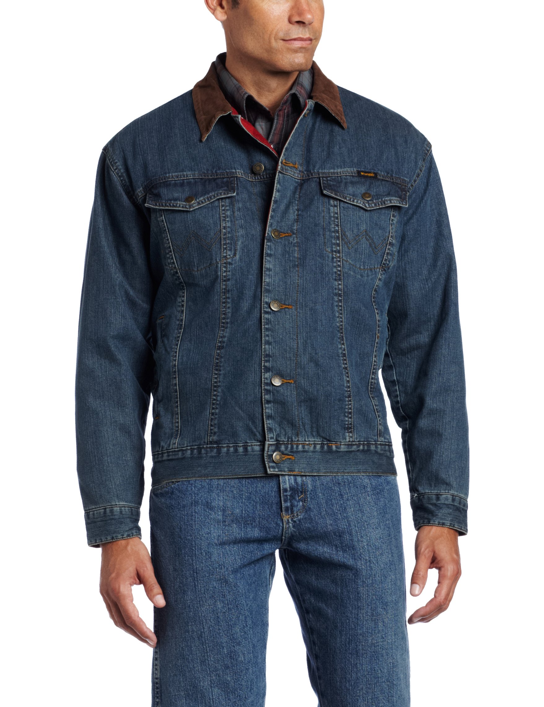 Wrangler Men's Rustic Blanket Lined Denim Jacket Buy Online in United
