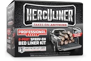 Herculiner Spray On Bed Liner Kit - Professional Grade, 1 Gallon Spray-On, Black