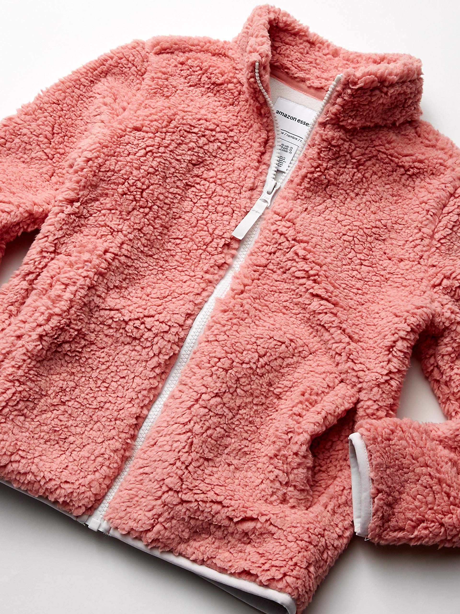 Amazon Essentials Girls and Toddlers' Sherpa Fleece Full-Zip Jacket