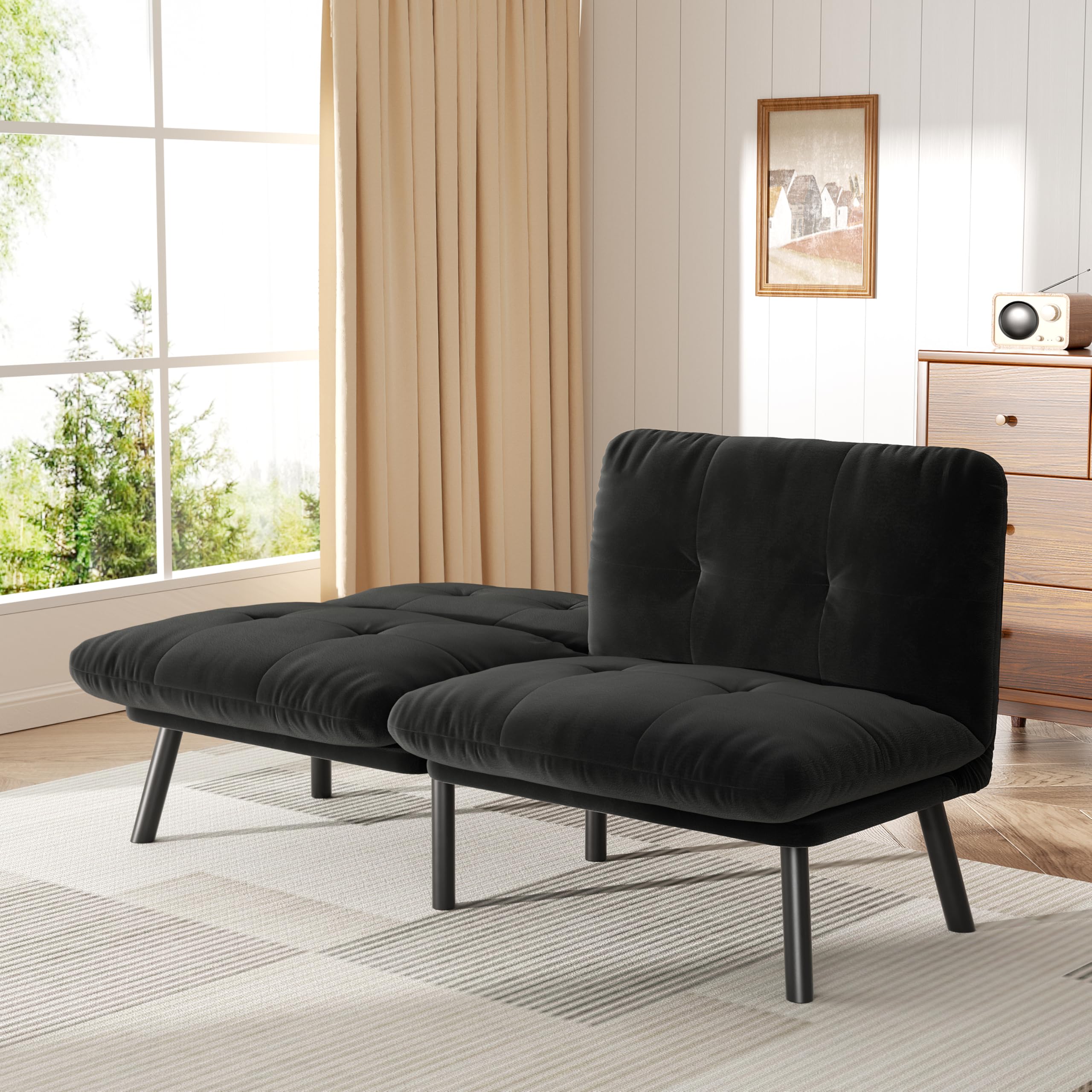 homeokay Futon Sofa Sleeper Couch Bed with