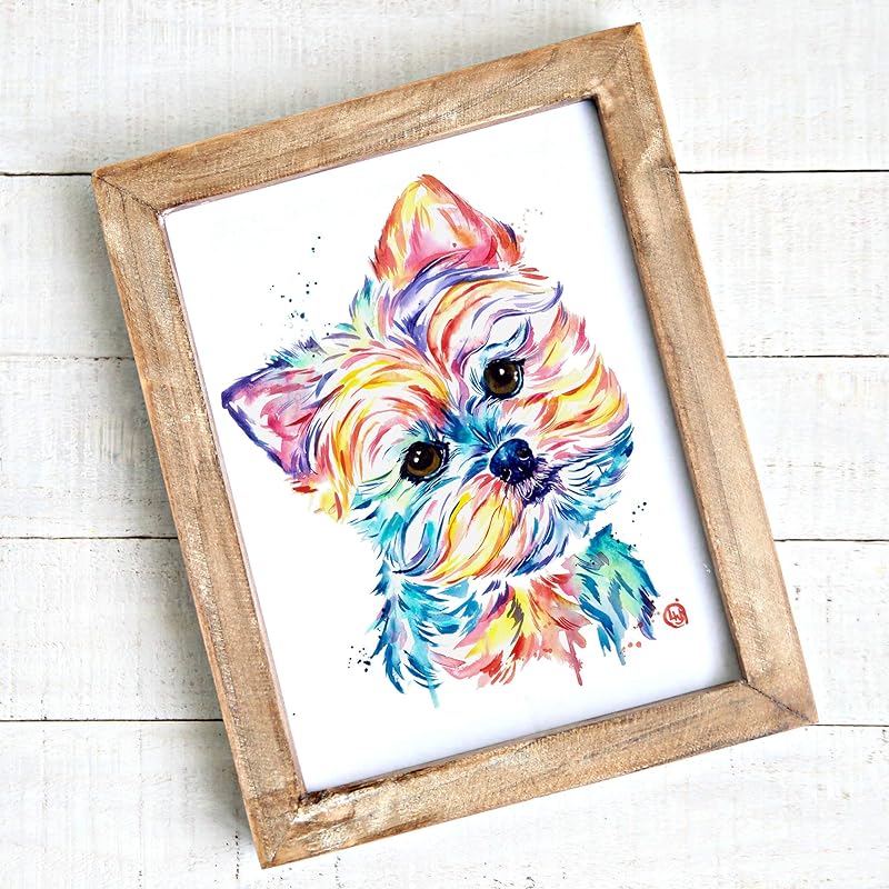 Amazon.com: Yorkie Wall Art by Whitehouse Art | Yorkshire Terrier