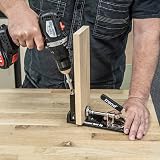 Trend Pocket Hole Kit Dual Column Jig Face Clamp HSS Drill Bit 100 Screws view 8