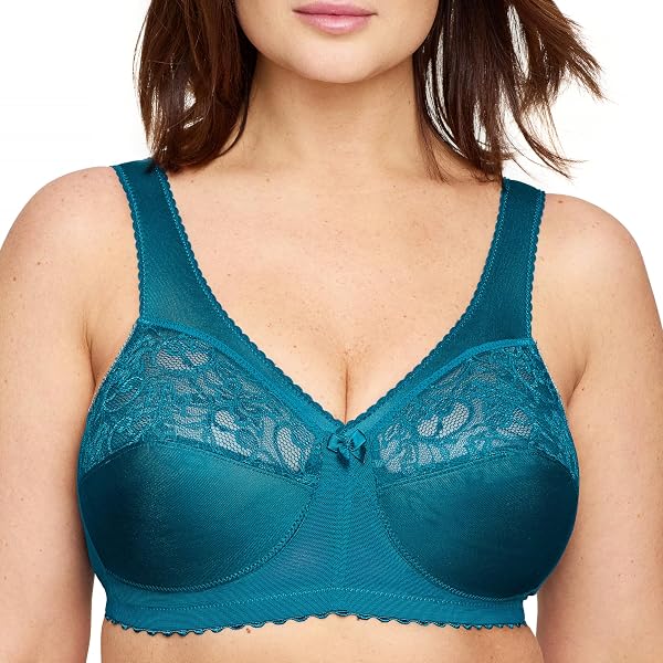 Anita Lucia Wire-Free Comfort Bra For Women | Full Figure Support Bra In Moonlight Blue, Size 42E