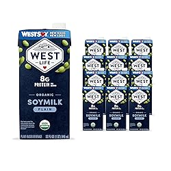 West Life Organic Soy Milk, Original Plain, 8g of