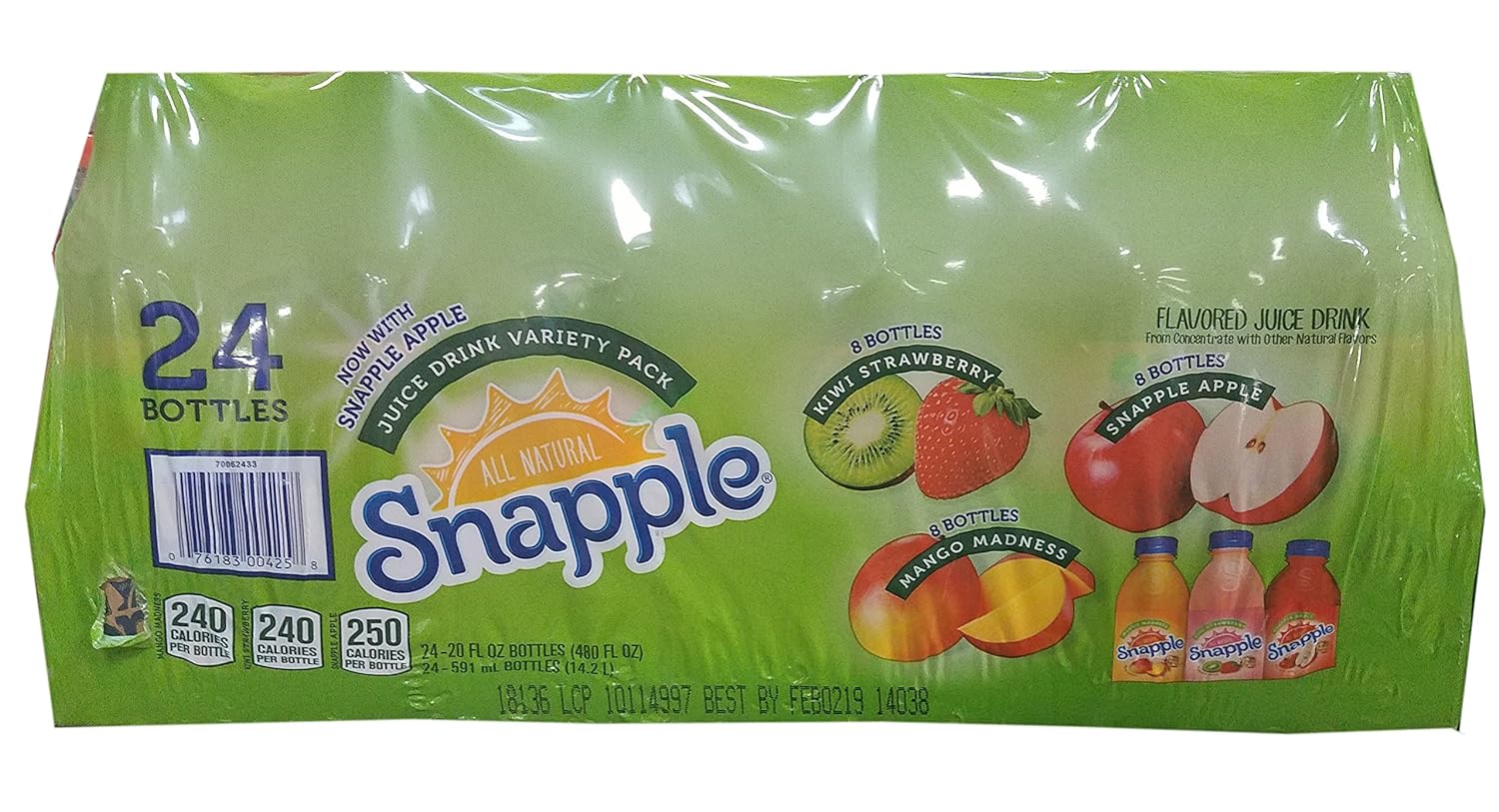 Snapple Variety Pack Juice, 480 Fluid Ounce Grocery