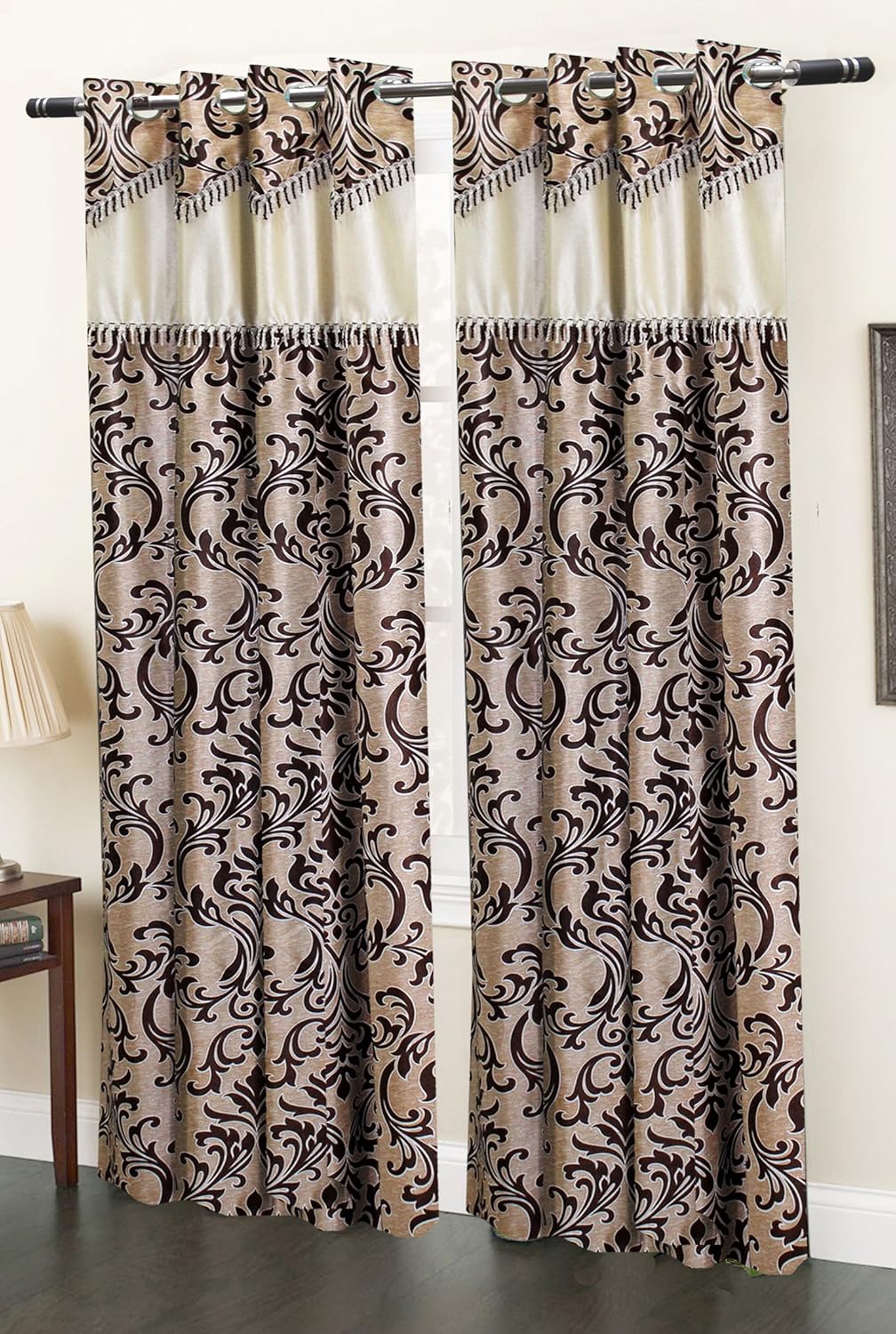 Buy Homefab India 2 Pc Designer Elegance Window Curtain 5 Ft