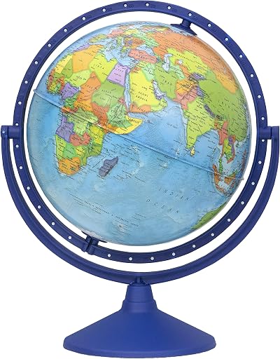Exerz World Globe 30 cm Educational 360° Rotating Diameter 30 cm
