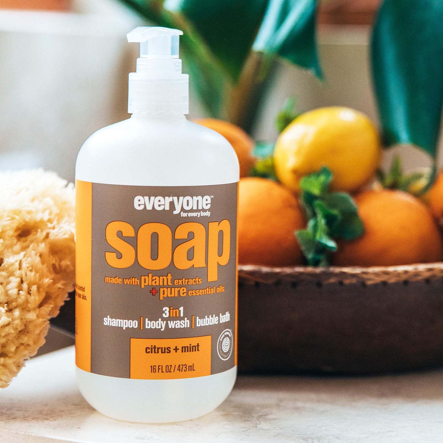 Everyone 3-in-1 Soap: Shampoo, Body Wash, and Bubble Bath, Citrus and Mint, 32 Ounce, 2 Count : Beauty
