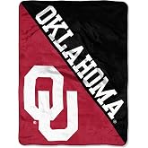 Northwest The Company NCAA Oklahoma Sooners Micro Raschel Throw Blanket, 46" x 60", Halftone