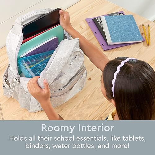 Bentgo Kids Glitter Backpack Lightweight 14” Backpack for School