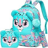 Meetbelify Kids Backpacks for Girls School Bag Cute Girls Backpacks Ages 8-10 with Lunch Box Bookbag Set Travel Backpack for Elementary Preschool Students
