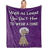 Get Well Gifts for Women/Men After Surgery, Sympathy Gift, Feel Better/Get Well Soon Gifts for Women, Surgery Recovery Gift for Men, at Least You Dont Have to Wear A Cone Purple Blanket 50"x60"