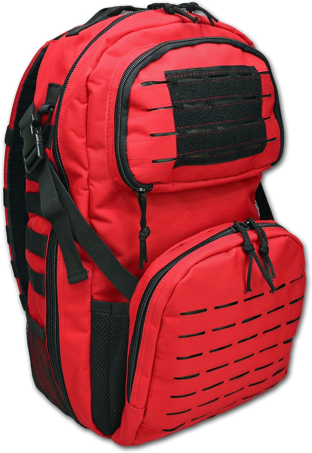 Lightning X Premium Stocked Tactical EMS/EMT Trauma First Aid Responder Medical Kit Backpack (Red w/Hydration Bladder): Health & Personal Care