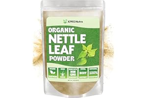 XPRS Nutra Organic Nettle Leaf Powder - Premium USDA Organic Stinging Nettle Powder for Hair and Nails - Vegan Friendly Energy Boosting Organic Stinging Nettle Leaf (4 oz)