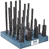 Te-Co 20606 38 Piece T-Nut and Stud Kit, 1/2"-13 Stud x 5/8" Table T-Slot