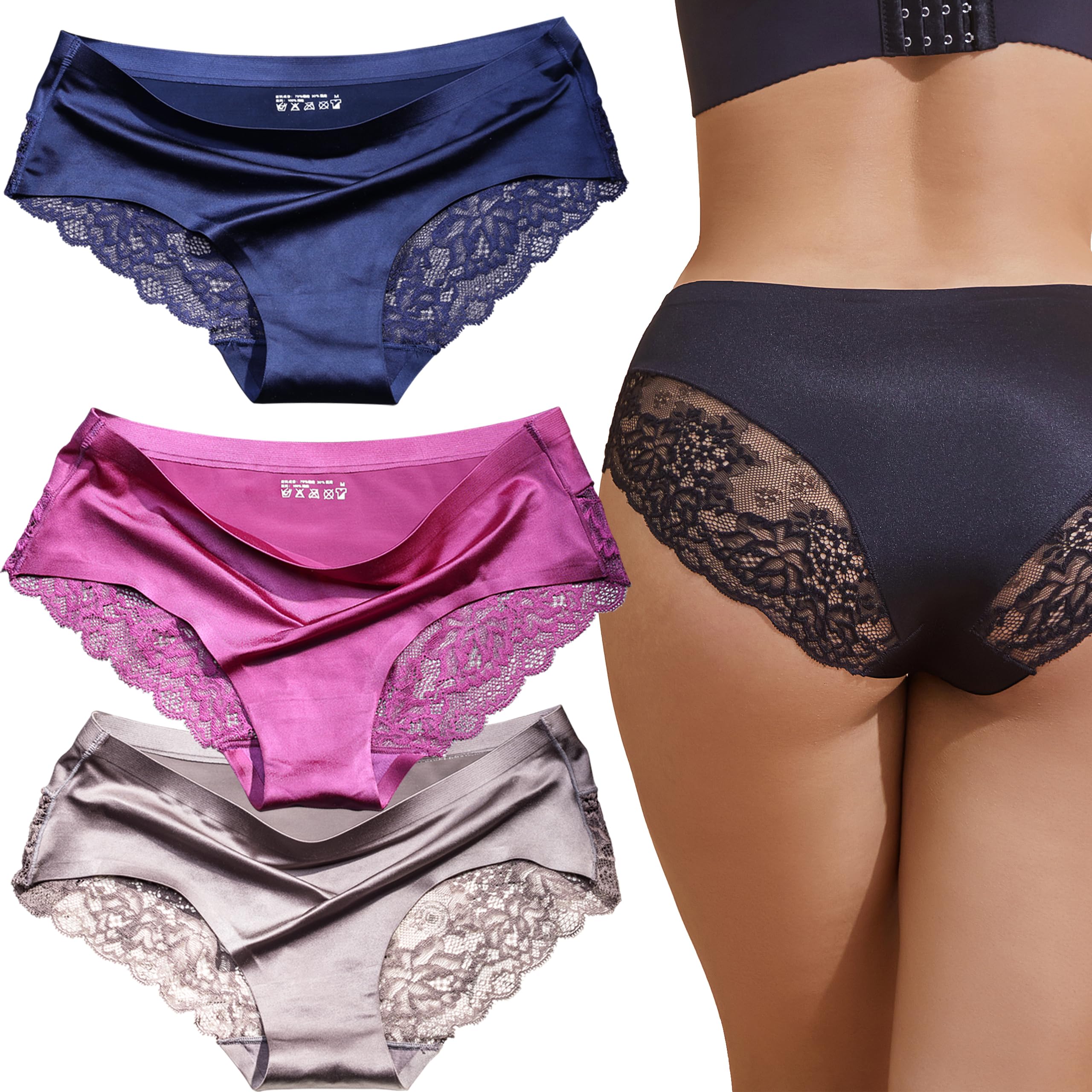 ITAYAX Sexy Lace Underwear for Women Frozen Silky