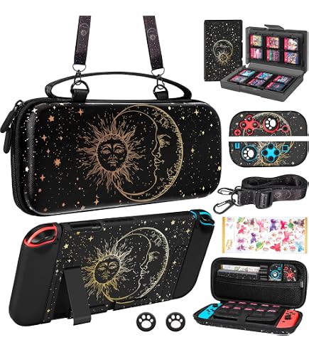 Amazon.com: Gurgitat 9in1 Sun Moon Witchy Switch Case for Nintendo