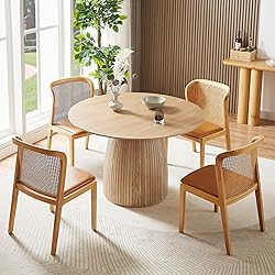 Mushroom-Shape Wooden Round Dining Table Modern