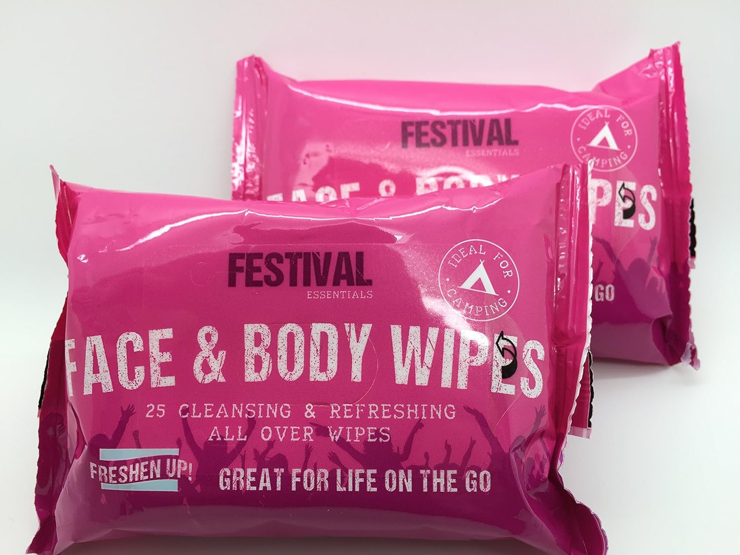 50 X CLEANSING FACE AND BODY WIPES FESTIVAL CAMPING HOLIDAY ESSENTIALS
