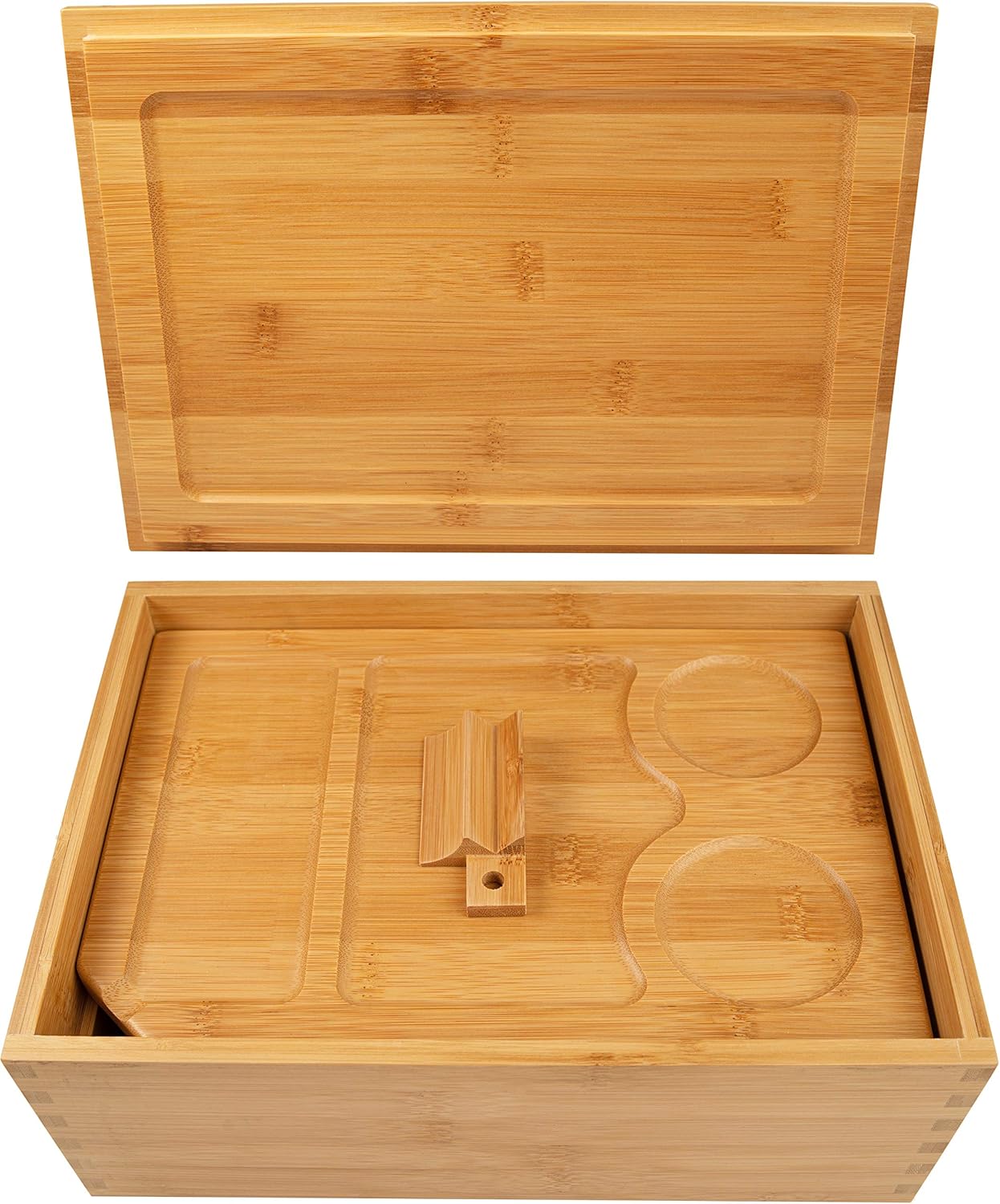 Wooden Stash Box with Rolling Tray Large Stash Box and
