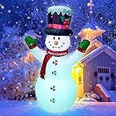 AJY 4FT Christmas Snowman Inflatable LED Lights Indoor Outdoor Yard Lawn Decoration Cute Fun Holiday Blow Up Party Display