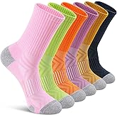 Felicigeely Athletic Crew Socks Cushion Running Socks Performance Breathable Sports Socks for Men