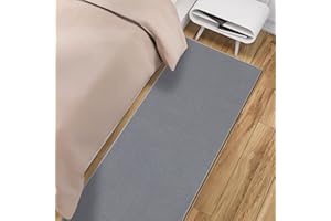 OTTOMANSON Machine Washable Modern Solid Design Non-Slip Rubberback 2x6 Traditional Runner Rug for Hallway, Kitchen, Bedroom, Living Room, 2'2" x 6', Gray