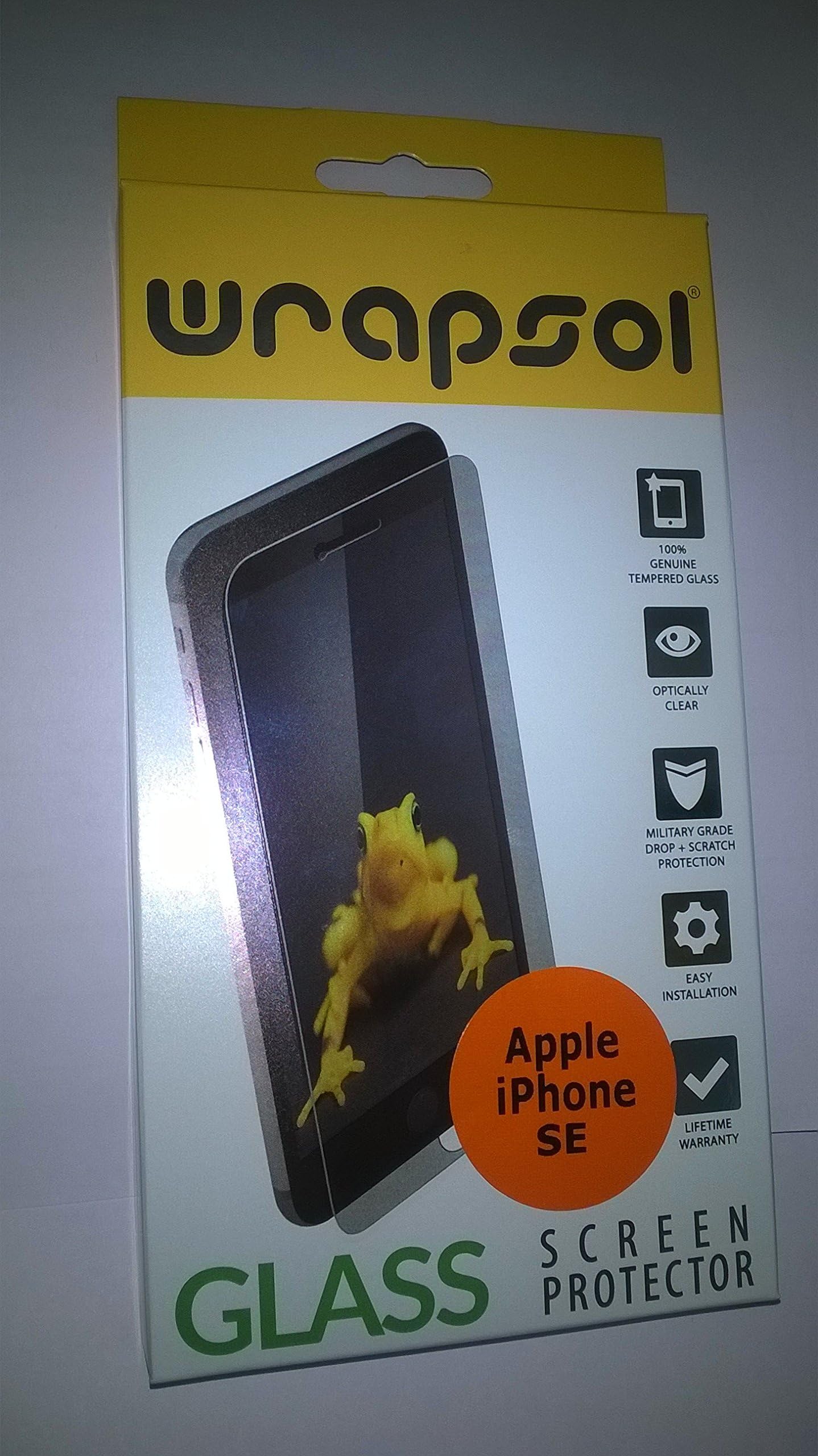 Wrapsol Clear Tempered Glass for Apple iPhone SE/5S/5