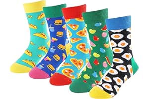 BISOUSOX Boys Socks 6-8 Years Old Crazy Socks for Kids Silly Funny Novelty Dress Socks 10-12 for Boy Girl Birthday Christmas Gift
