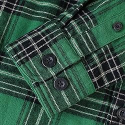 Dubinik Mens Flannel Shirt, Forest Green, Regular
