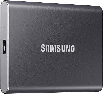 Samsung T7 Portable SSD 2TB Gray USB 3.2 External Solid State Drive 1050MB/s
