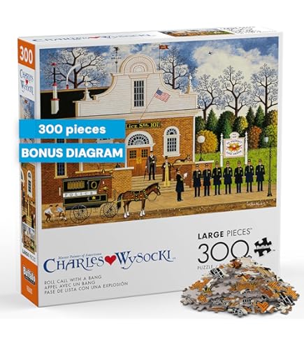 Amazon.com: Buffalo Games – 300 Charles Wysocki: Hi Neighbor