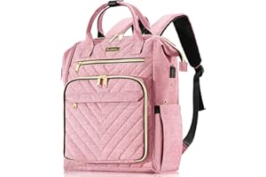 KUOSDAZ Knitting Bag Backpack, Crochet Bag Tote, Yarn Organizer with USB Charging Port, Christmas Gifts Large Travel Yarn Storage Tote for Crochet Hooks, Knitting Needles, Yarn Supplies, Pink