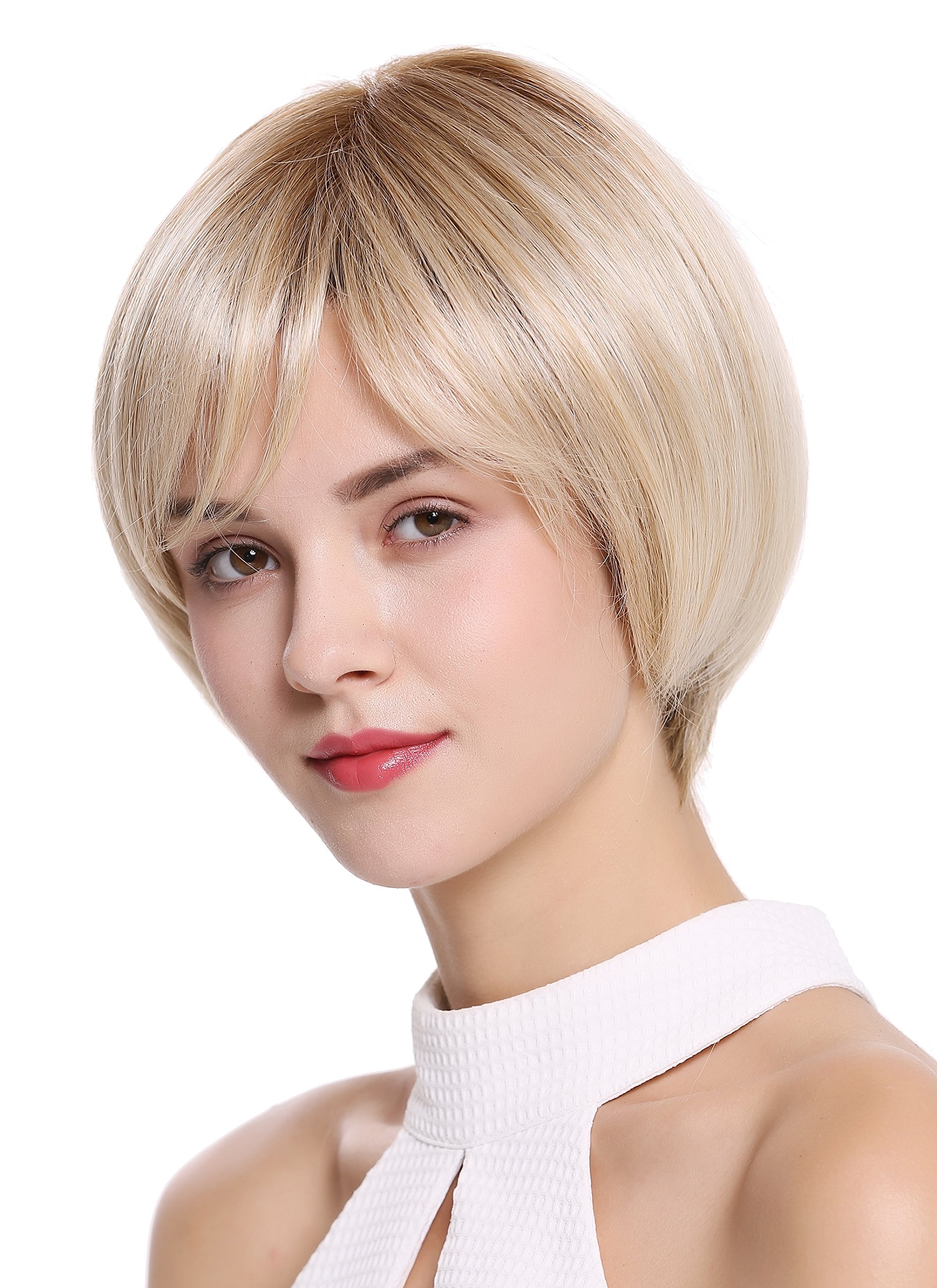 WIG ME UP - DW2435A-MT-BLONDR Quality women's wig lady monofilament handmade short sleek blonde mix