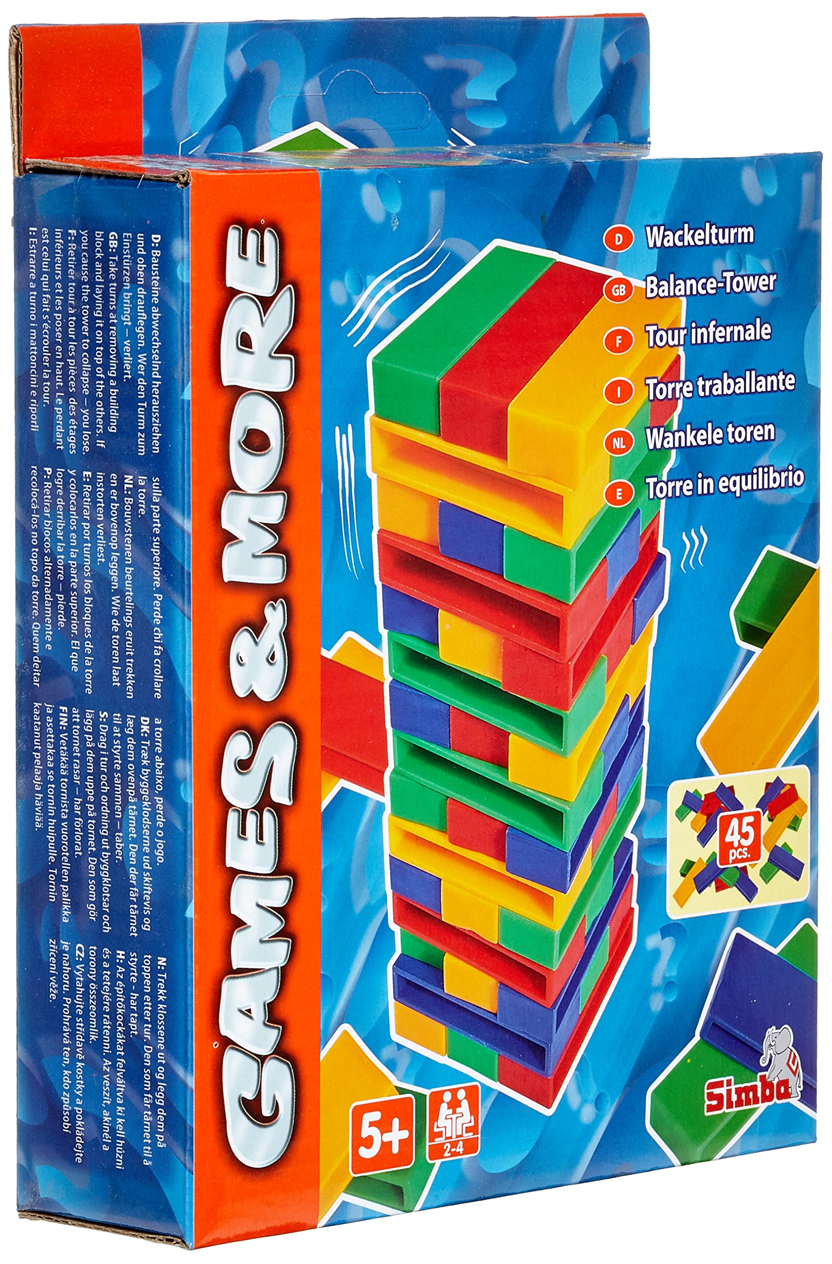 Simba Games & More Travel Game 106014166 Wobbling Tower